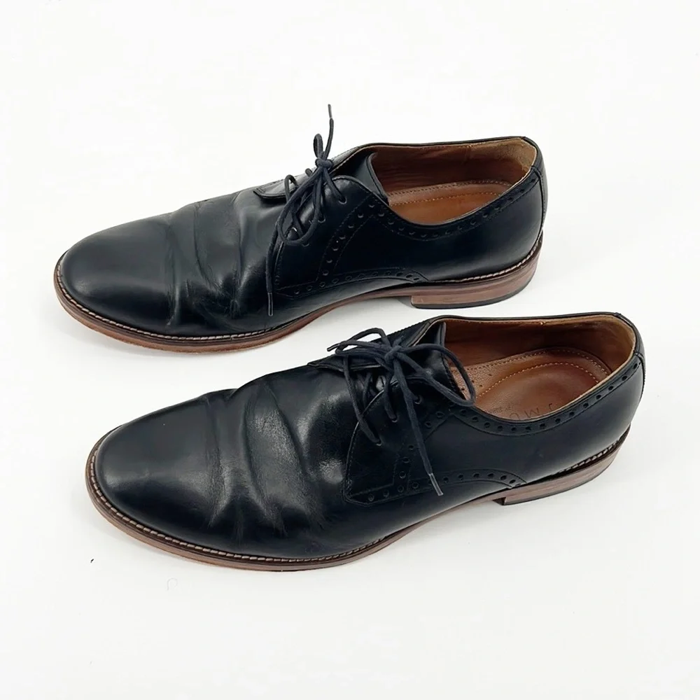 Johnston & Murphy Leather Conard Cap Toe Oxfords Black size 9.5